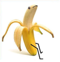 cartoon banan wiht legs